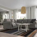 IKEA EKTORP ЕКТОРП, кутовий диван, 4-місний, Хакебо темно-сірий 095.089.85 фото thumb №2