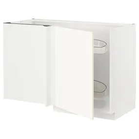 IKEA METOD МЕТОД, угловой напол шкаф с выдвижн секц, белый / Вальстена белый, 128x68 см 595.072.38 фото