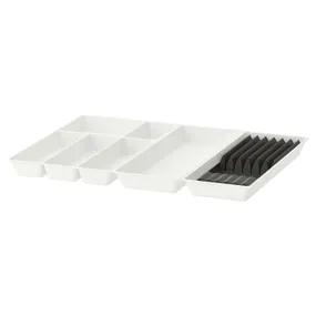 IKEA UPPDATERA УППДАТЕРА, лоток д/стол приборів/підст д/ножів, білий/антрацит, 72x50 см 895.010.65 фото