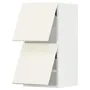 IKEA METOD МЕТОД, навісна шафа гориз 2 дверц нат мех, білий / ВАЛЛЬСТЕНА білий, 40x80 см 095.072.45 фото