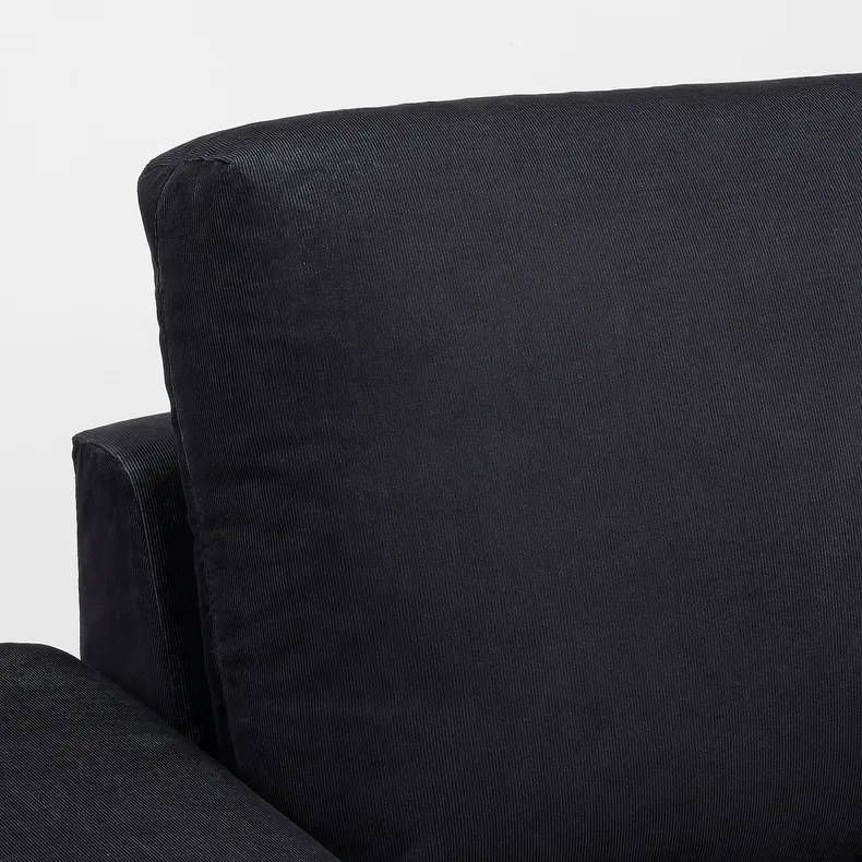 IKEA VIMLE ВИМЛЕ, 3-местный диван с козеткой, с широкими подлокотниками Saxemara / черно-синий 694.014.58 фото №7