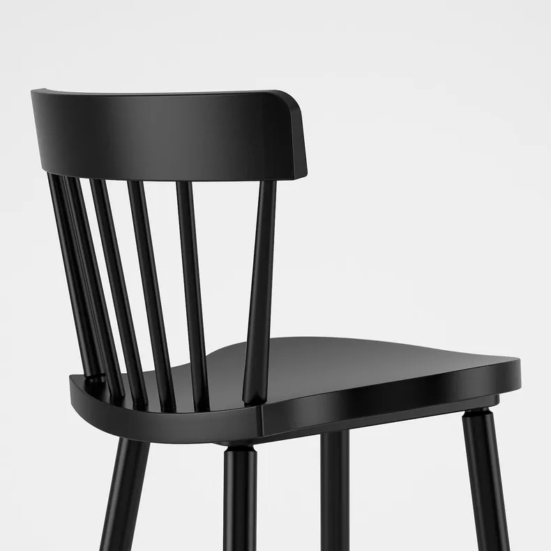 IKEA NORRARYD НОРРАРЮД, барний стілець зі спинкою, чорний, 74 см 003.977.36 фото №4