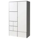 IKEA VISTHUS ВИСТХУС, гардероб, серый / белый, 122x59x216 см 904.934.46 фото thumb №1