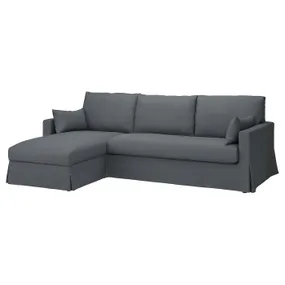 IKEA HYLTARP ХЮЛЬТАРП, 3-місний диван з кушеткою, лів, ГРАНСЕЛЬ сірий 995.149.58 фото
