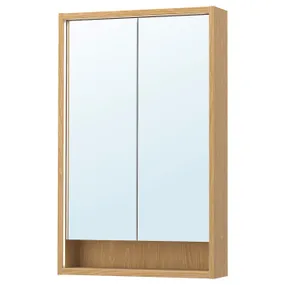IKEA FAXÄLVEN ФАКСЭЛВЕН, зеркальный шкаф с подсветкой, имит. дуб, 60x15x95 см 095.167.11 фото