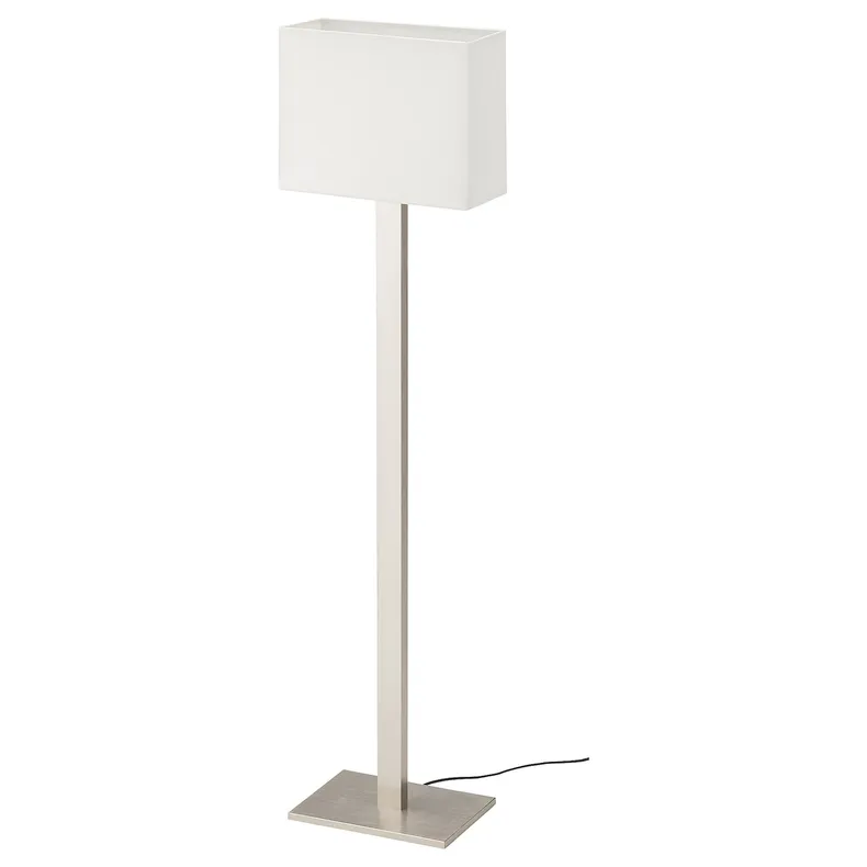 IKEA TOMELILLA ТОМЕЛИЛЛА, светильник напольный, никелированный / белый, 150 см 304.640.41 фото №1