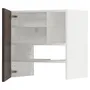 IKEA METOD МЕТОД, настінн шаф д / витяжки з полиц / дверц, білий / СІНАРП коричневий, 60x60 см 495.053.48 фото