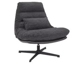 Кресло мягкое поворотное SIGNAL FELICIA RAVEN, ткань: темно-серый фото