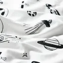 IKEA AFTONSPARV АФТОНСПАРВ, пододеяльник и наволочка, белый / черный космос, 150x200 / 50x60 см 105.540.28 фото thumb №5