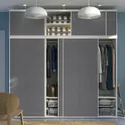 IKEA PLATSA ПЛАТСА, гардероб, 6 розсувних дверцят, білий ЛАРКОЛЛЕН/темно-сірий, 180x57x221 см 094.941.58 фото thumb №3