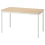 IKEA TOMMARYD ТОММАРЮД, стіл, дубовий шпон, тонований білим / білим, 130x70 см 693.875.08 фото