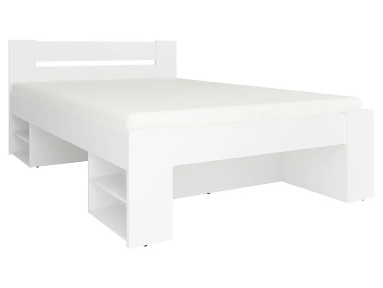 BRW Ліжко двоспальне з ламелями BRW NEPO PLUS 140х200 см, білий LOZ3S-BI фото №1