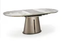 Раскладной стол HALMAR ROBINSON 160-200х90 см, бежевый мрамор / капучино / черный фото thumb №10
