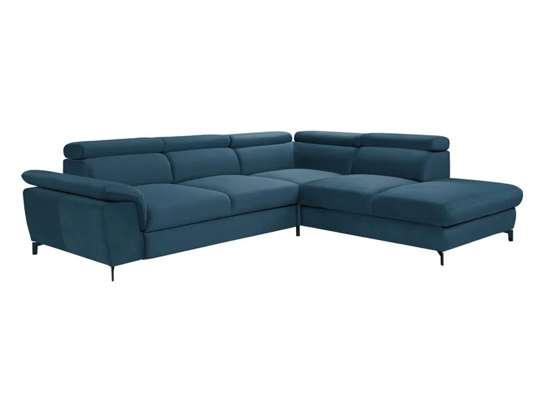 BRW Кутовий розкладний диван Алегра з ящиком для зберігання велюровий синій, Елемент 13 NA-ALEGRA-L-G2_B9CA45 фото №2