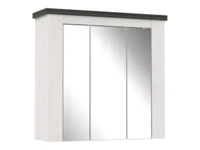 BRW Монреаль 79 см настінна шафа для ванної кімнати з дзеркалом і 3 дверима сосна біла, біла сосна / деревина хвойних порід SOBI фото