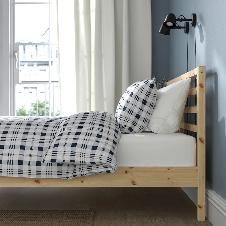 IKEA TARVA ТАРВА, каркас кровати, сосна / Линдбоден, 140x200 см 394.950.57 фото №7