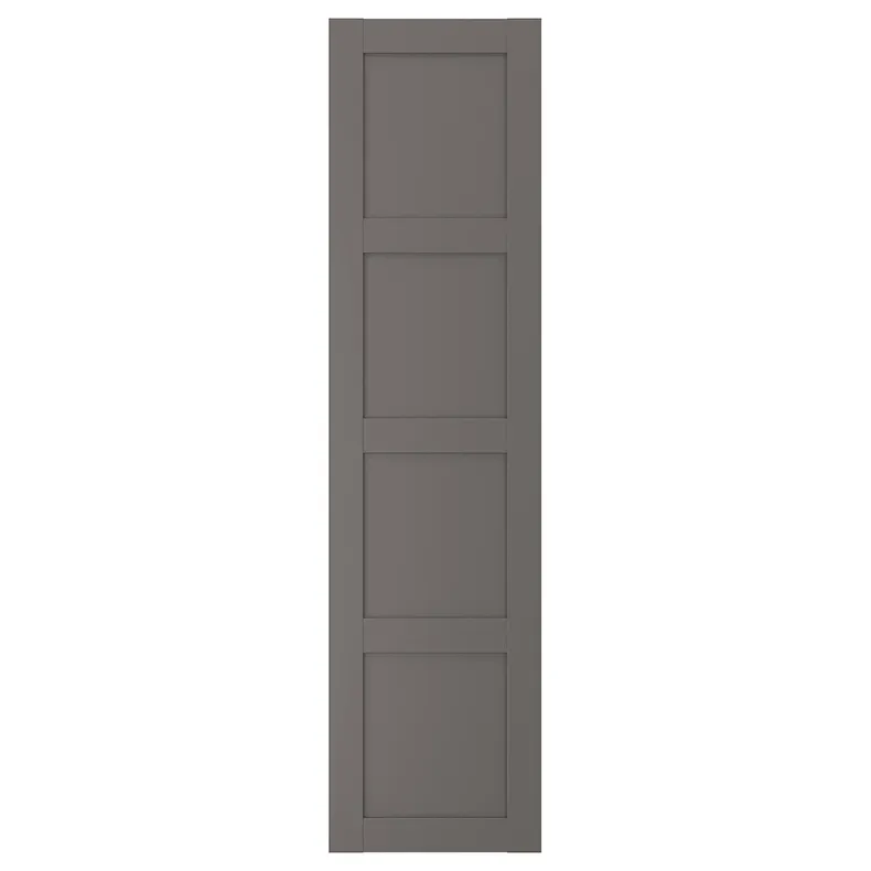 IKEA BERGSBO БЕРГСБУ, дверцята з петлями, темно-сірий, 50x195 см 794.362.40 фото №1