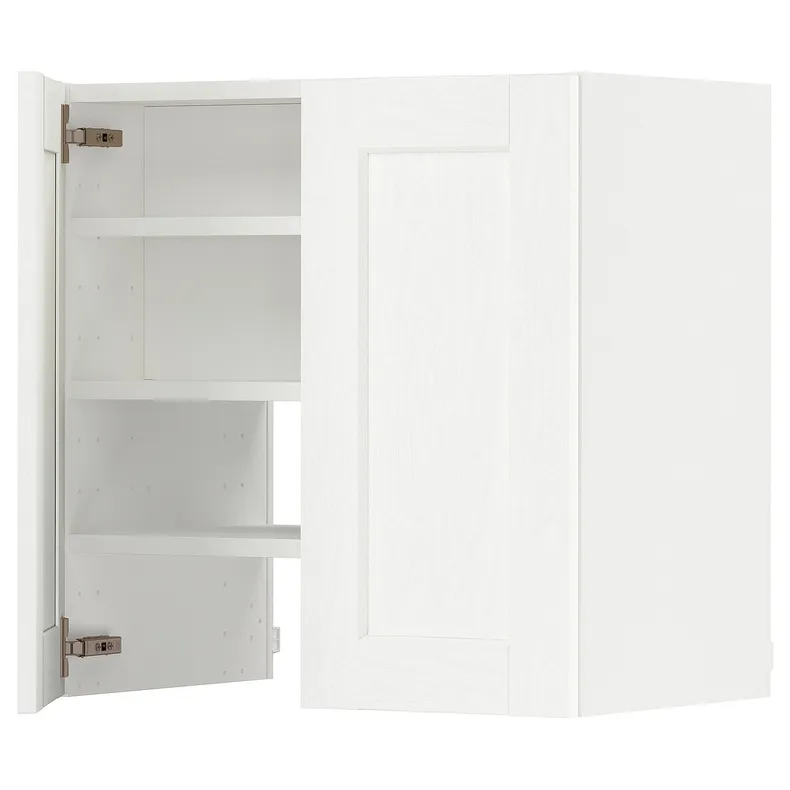 IKEA METOD МЕТОД, настінн шаф д / витяжки з полиц / дверц, білий Енкопінг / білий імітація дерева, 60x60 см 095.052.46 фото №1