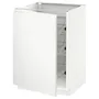 IKEA METOD МЕТОД, напольный шкаф / проволочные корзины, белый / Воксторп матовый белый, 60x60 см 894.574.54 фото