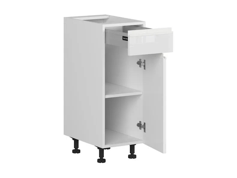 BRW Правосторонний кухонный шкаф Sole 30 см с ящиками с плавным закрыванием белый глянец, альпийский белый/глянцевый белый FH_D1S_30/82_P/STB-BAL/BIP фото №3