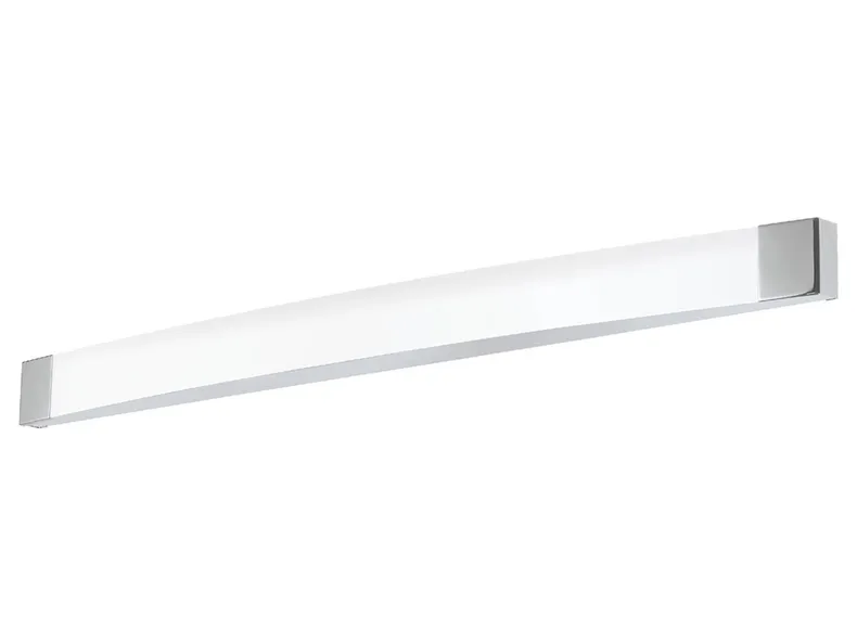 BRW Настінний світлодіодний світильник для ванної Siderno з пластику білого та сріблястого кольору 072266 фото №1