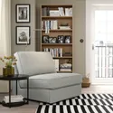 IKEA KIVIK КИВИК, 1-местный диван-кровать, Талмира белая/черная 795.309.97 фото thumb №3