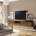 IKEA EKET, Телевізор, hi-fi шафа, коричневий/горіховий з дверцятами, 280x35x35 см 395.809.94 фото thumb №2