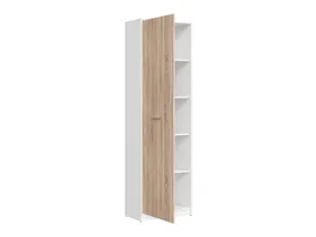 BRW книжкова шафа Nepo Plus 60 см з дверцятами білий/дуб сонома, дуб білий/сонома REG1D-BI/DSO фото