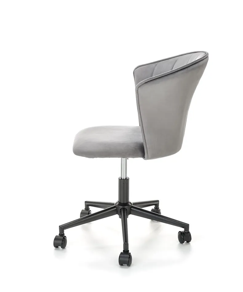 Крісло офісне обертове HALMAR PASCO, сірий оксамит фото №3