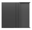 BRW Sole L6 правый угловой кухонный шкаф черный матовый 80x72 см, черный/черный матовый FM_GNW_80/72/35_P/B-CA/CAM фото thumb №1