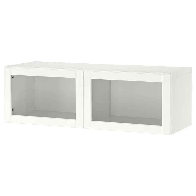 IKEA BESTÅ БЕСТО, настінна комбінація шаф, білий / Ostvik білий, 120x42x38 см 194.398.59 фото №1