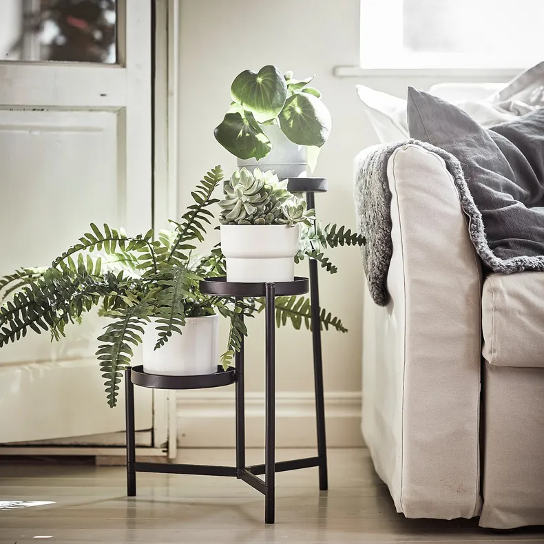 IKEA OLIVBLAD ОЛІВБЛАД, підставка для рослин, для приміщення/вулиці чорний, 58 см 504.866.50 фото №2