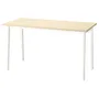 IKEA MITTZON МІТТЗОН, стіл для конференцій, береза okl/біла, 140x68x75 см 295.329.94 фото