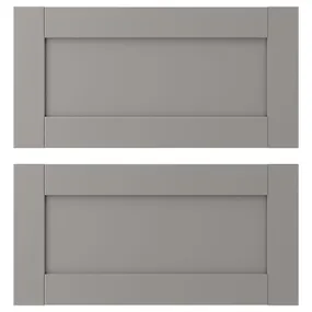 IKEA ENHET ЕНХЕТ, фронтальна панель шухляди, сіра рамка, 60x30 см 004.576.74 фото