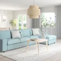 IKEA VIMLE ВІМЛЕ, 4-місний диван із кушеткою, з широкими підлокітниками / САКСЕМАРА світло-синій 394.017.80 фото thumb №2