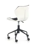 Крісло комп'ютерне офісне обертове HALMAR MATRIX білий/чорний, тканина фото thumb №2