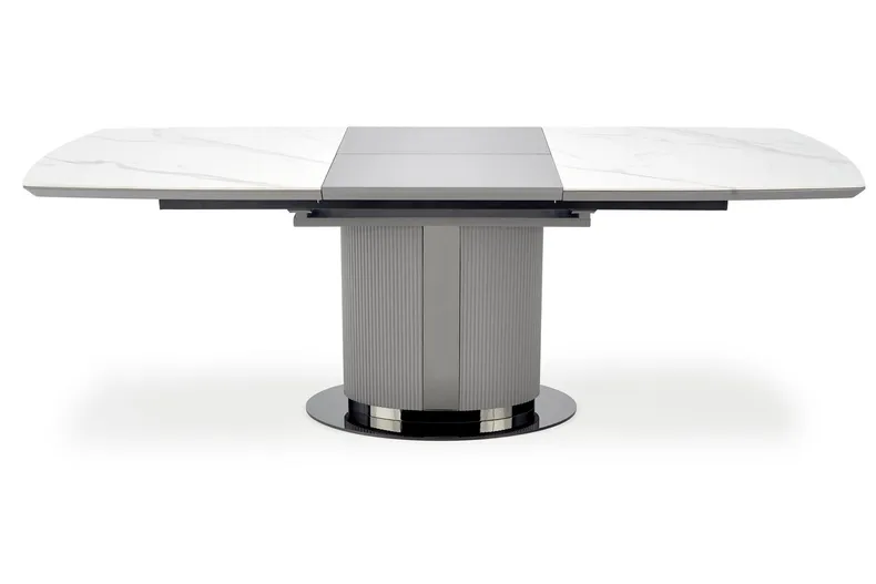 Розкладний стіл HALMAR DANCAN 160-220x90 см, білий мармур / / світлий / чорний фото №19