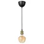 IKEA JÄLLBY ЄЛЛЬБЮ / MOLNART МОЛЬНАРТ, підвісний світильник із лампою, латунь / бронза у формі дзвону прозоре скло 894.912.26 фото