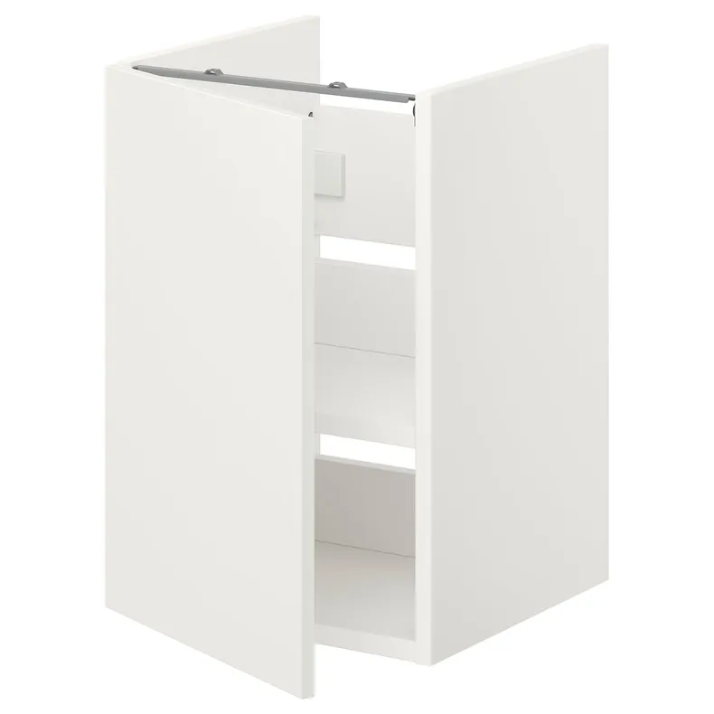 IKEA ENHET ЭНХЕТ, напольн шкаф д / раковины / полка / дверь, белый, 40x42x60 см 193.211.19 фото №1