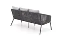 Садовий комплект HALMAR ROCCA (диван + два крісла + столик), темно-сірий / світло-сірий фото thumb №19