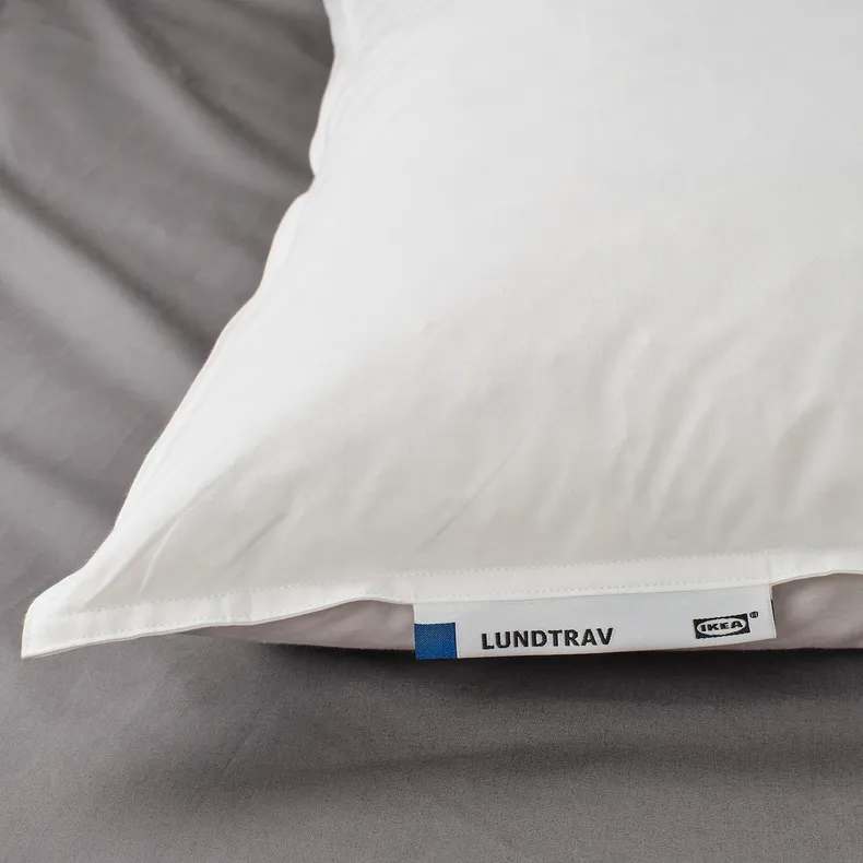 IKEA LUNDTRAV ЛУНДТРАВ, подушка, висока д / сну на боці / спині, 50x60 см 004.602.52 фото №2