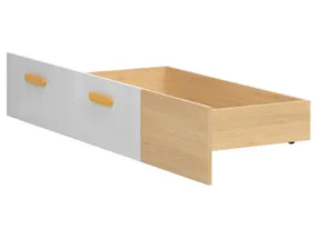 BRW Wesker, ящик для кровати 90, полированный дуб/белый глянец SZU-DANA/BIP фото