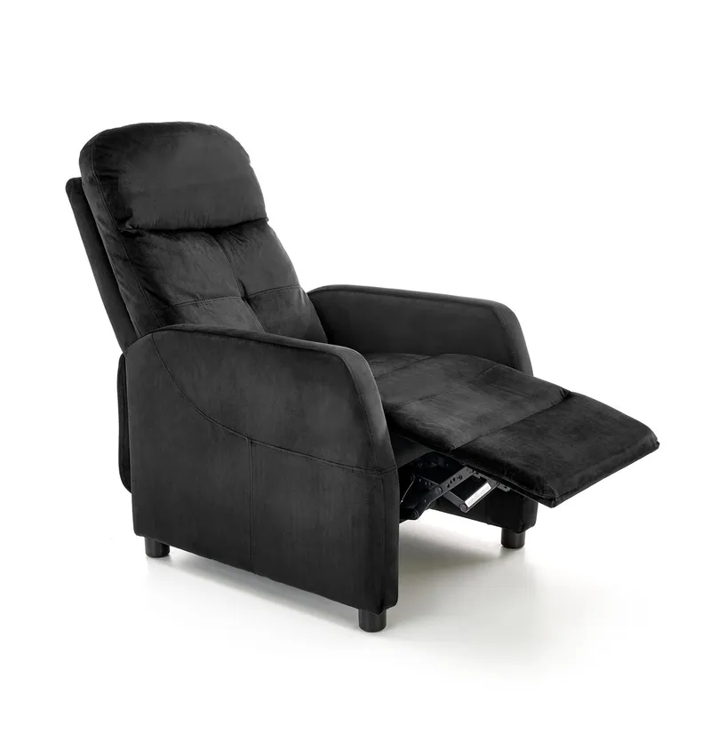 Кресло реклайнер мягкое раскладное HALMAR FELIPE 2, черный фото №1