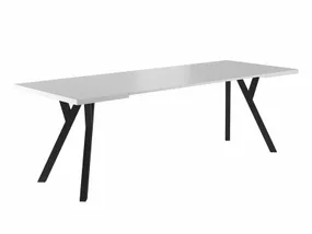 Стол обеденный SIGNAL MERLIN, белый матовый / черный, 90x90 фото