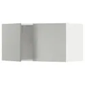 IKEA METOD МЕТОД, шафа навісна із 2 дверцятами, білий / Хавсторп світло-сірий, 80x40 см 395.383.49 фото thumb №1