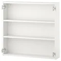 IKEA ENHET ЭНХЕТ, навесной шкаф с 2 полками, белый, 80x15x75 см 404.404.41 фото thumb №1