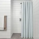 IKEA RÅNEÄLVEN РОНЭЛЬВЕН, штора для ванной, белый / бирюзовый, 180x200 см 505.128.52 фото thumb №4