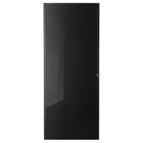 IKEA HÖGBO ХЁГБУ, стеклянная дверь, черный, 40x97 см 205.302.49 фото