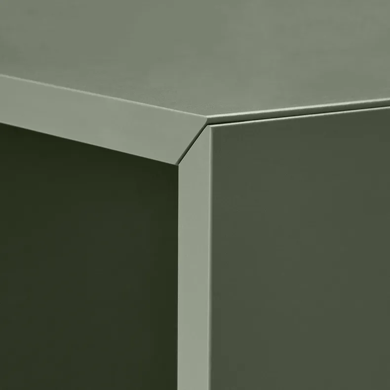 IKEA EKET ЭКЕТ, комбинация шкафов с ножками, темно-серый серый / зеленый / металл, 35x35x80 см 195.217.12 фото №4