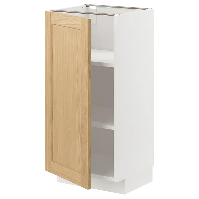 IKEA METOD МЕТОД, підлогова шафа з полицями, білий / ФОРСБАККА дуб, 40x37 см 795.090.95 фото №1